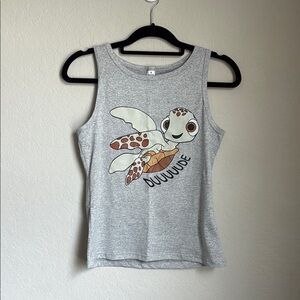 Gray Tank Top with Squirt Finding Nemo Dude New women’s